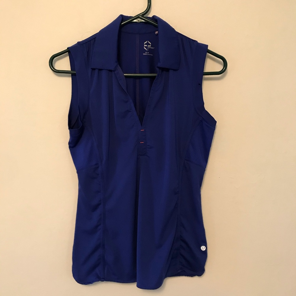 EP Sport sleeveless golf or tennis top with collar